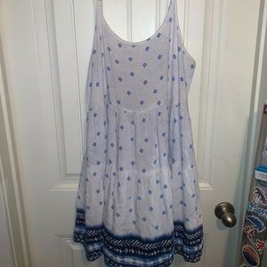 White and blue flowy sundress